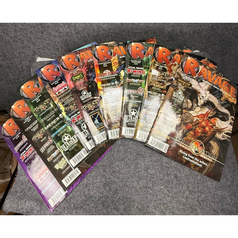 Ravage Magazine Collection LOT OF 9 -- Issues 1-8 and 10